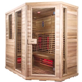 Sauna Relax Lux Sauna on valmistettu kauniista ja tuoksuvasta setristä